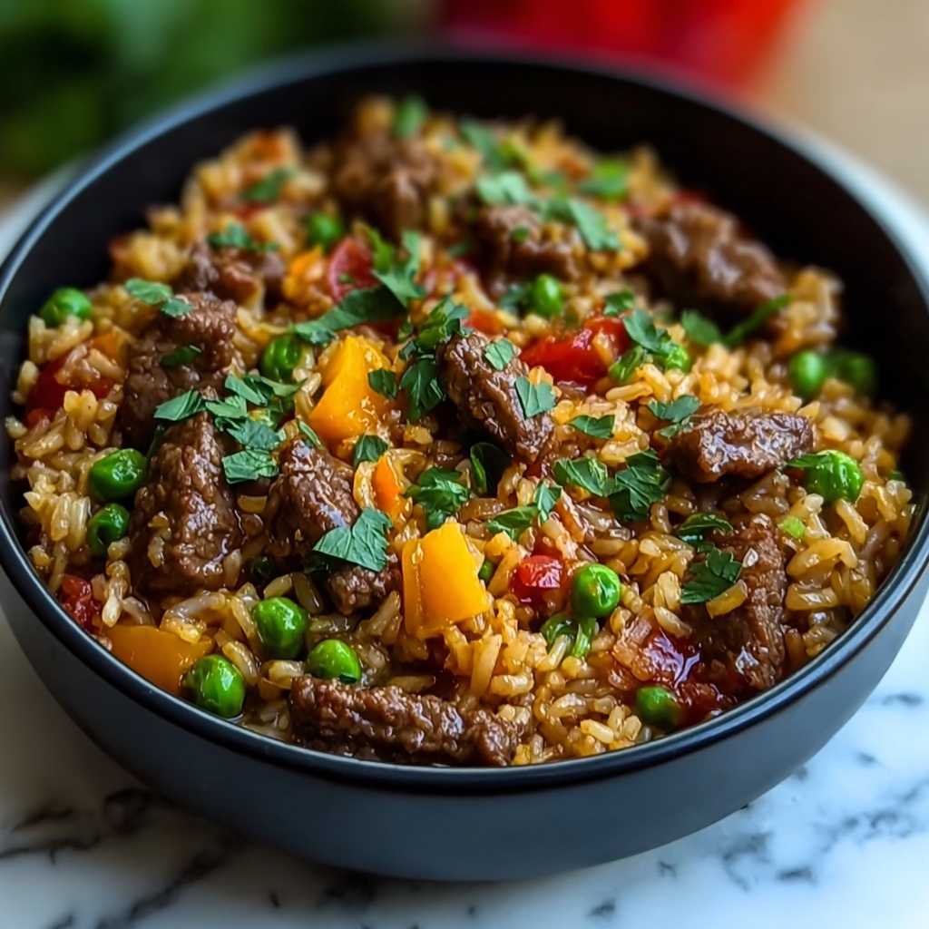 Beef and Pepper Rice Bowl Recipe - Recipe Image
