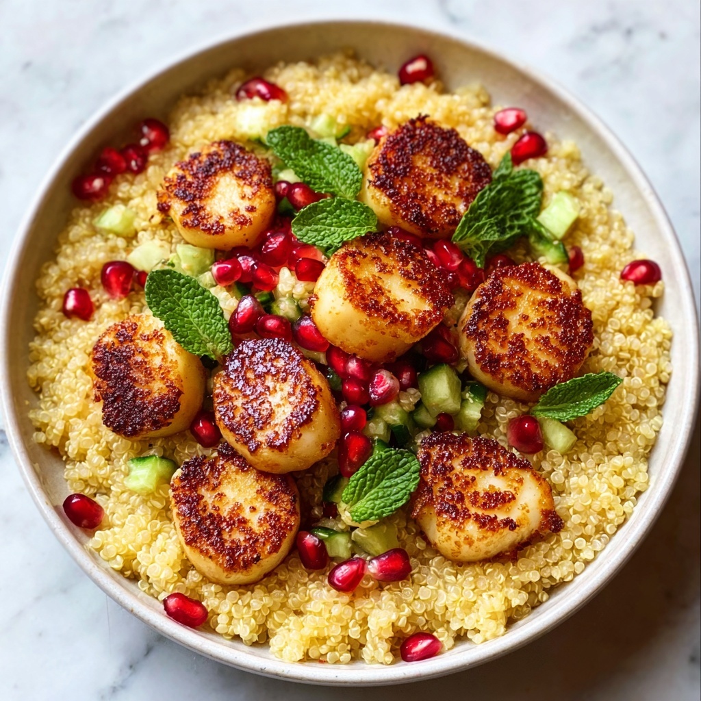 Halloumi Pomegranate Couscous Salad with Mint Lemon Dressing Recipe - Recipe Image