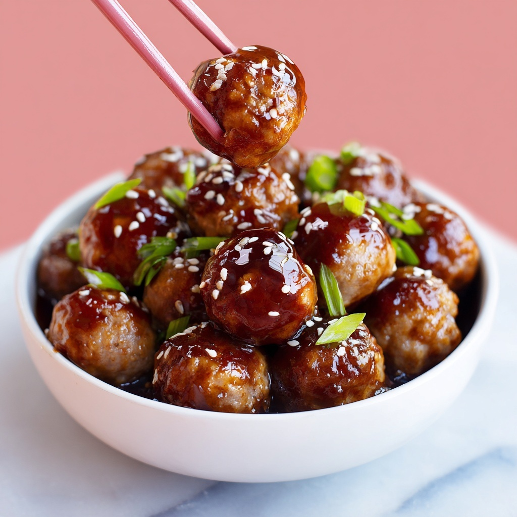Asian Glazed Turkey Meatballs Recipe - Recipe Image