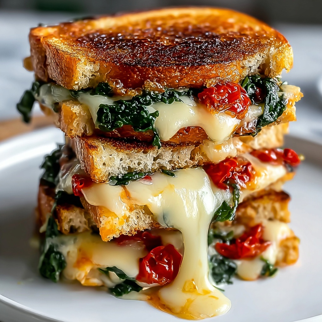 Mediterranean Spinach Grilled Cheese Recipe - Recipe Image