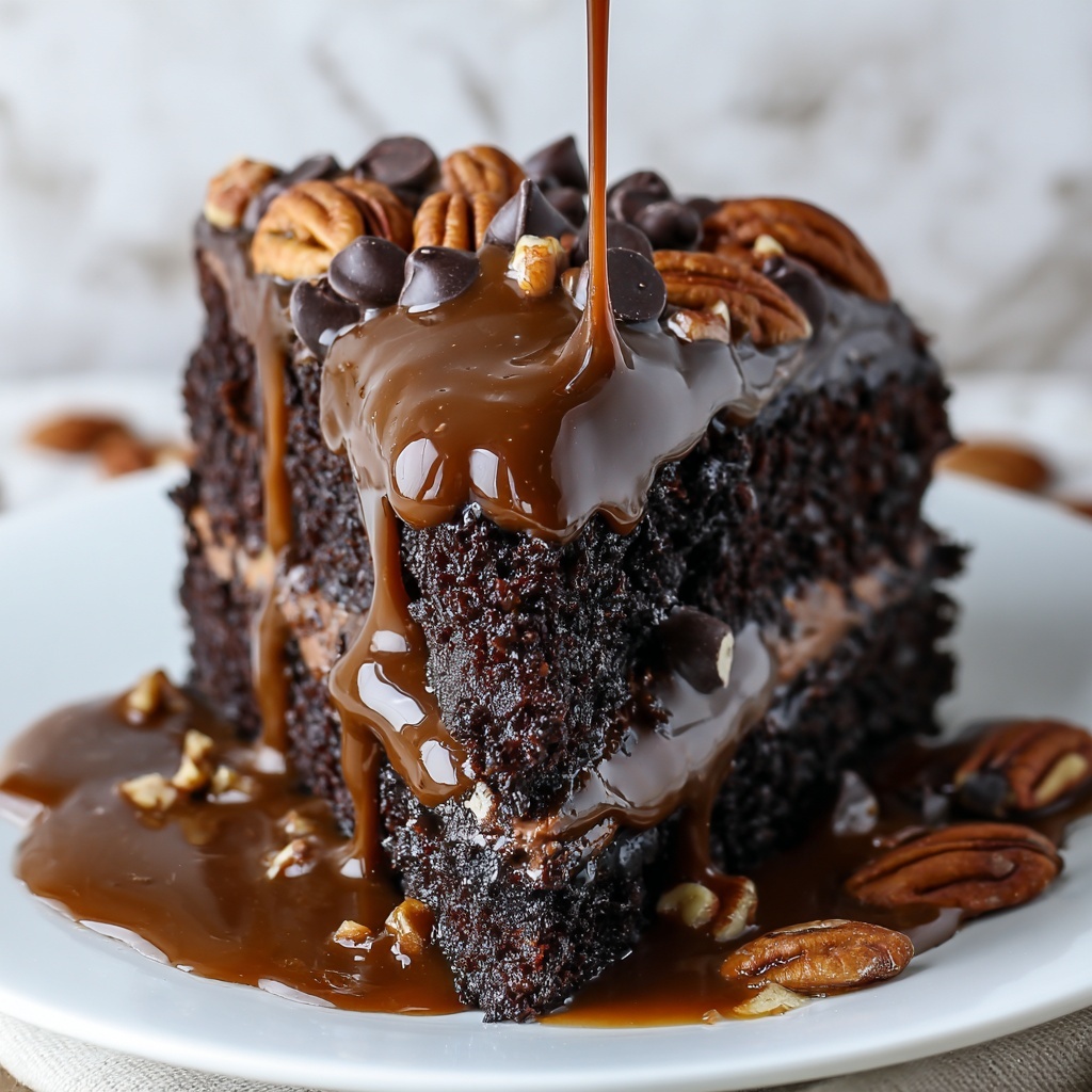 Chocolate Turtle Cake Recipe - Recipe Image