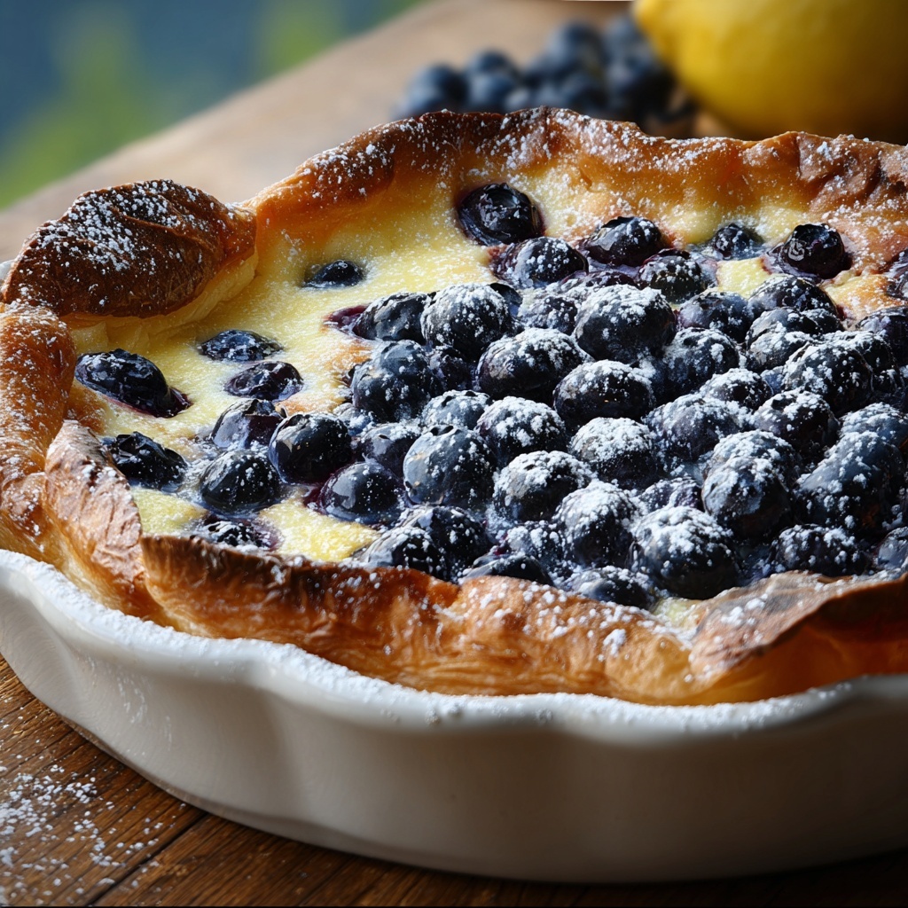 Blueberry Lemon Dutch Baby Recipe - Recipe Image