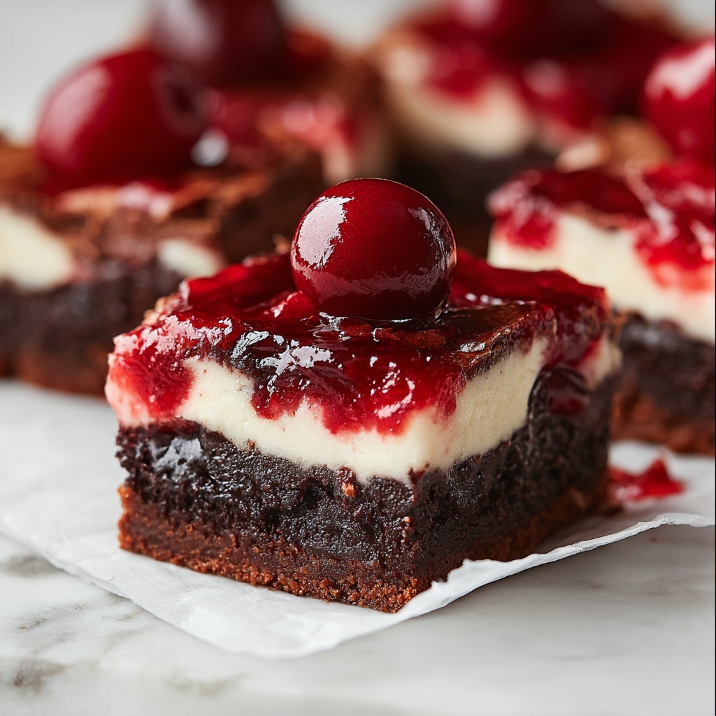 Cherry Cheesecake Brownies Recipe - Recipe Image