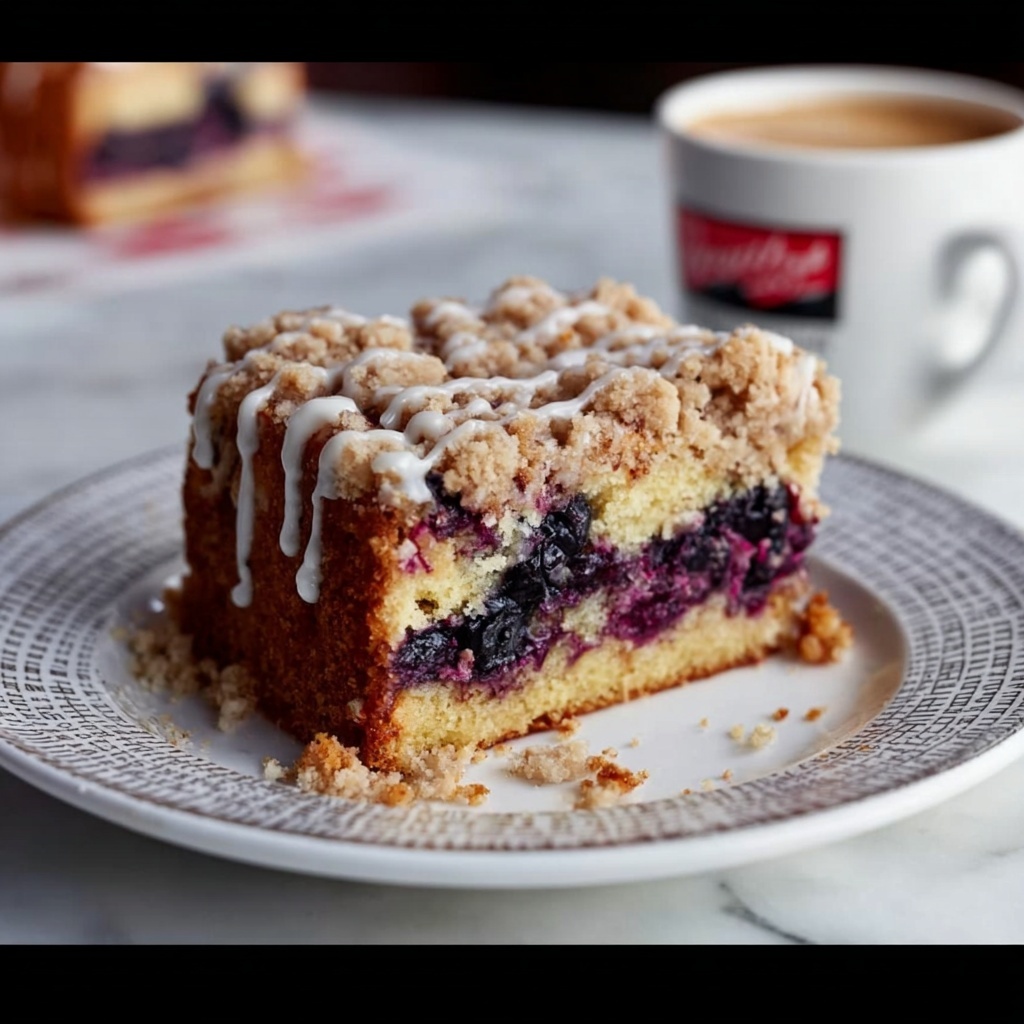 Lemon Blueberry Coffee Cake with Lemon Glaze Recipe - Recipe Image
