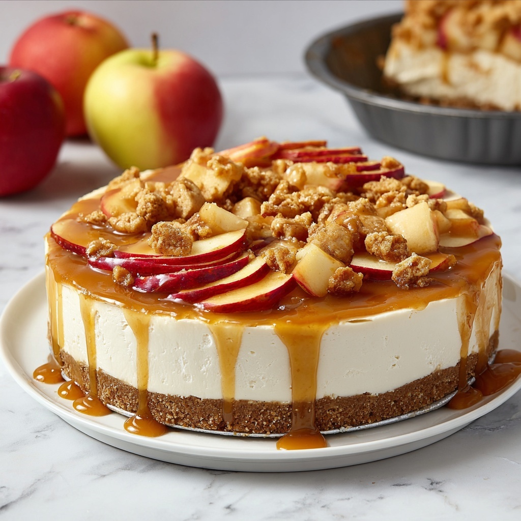 No-Bake Apple Pie Cheesecake Recipe - Recipe Image