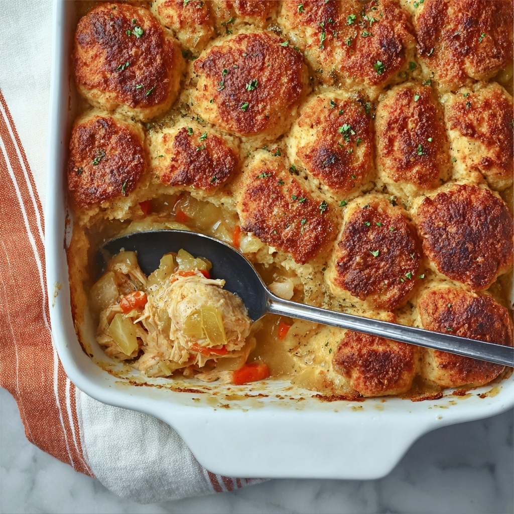 Buffalo Chicken Pot Pie with Biscuit Crust Recipe - Recipe Image