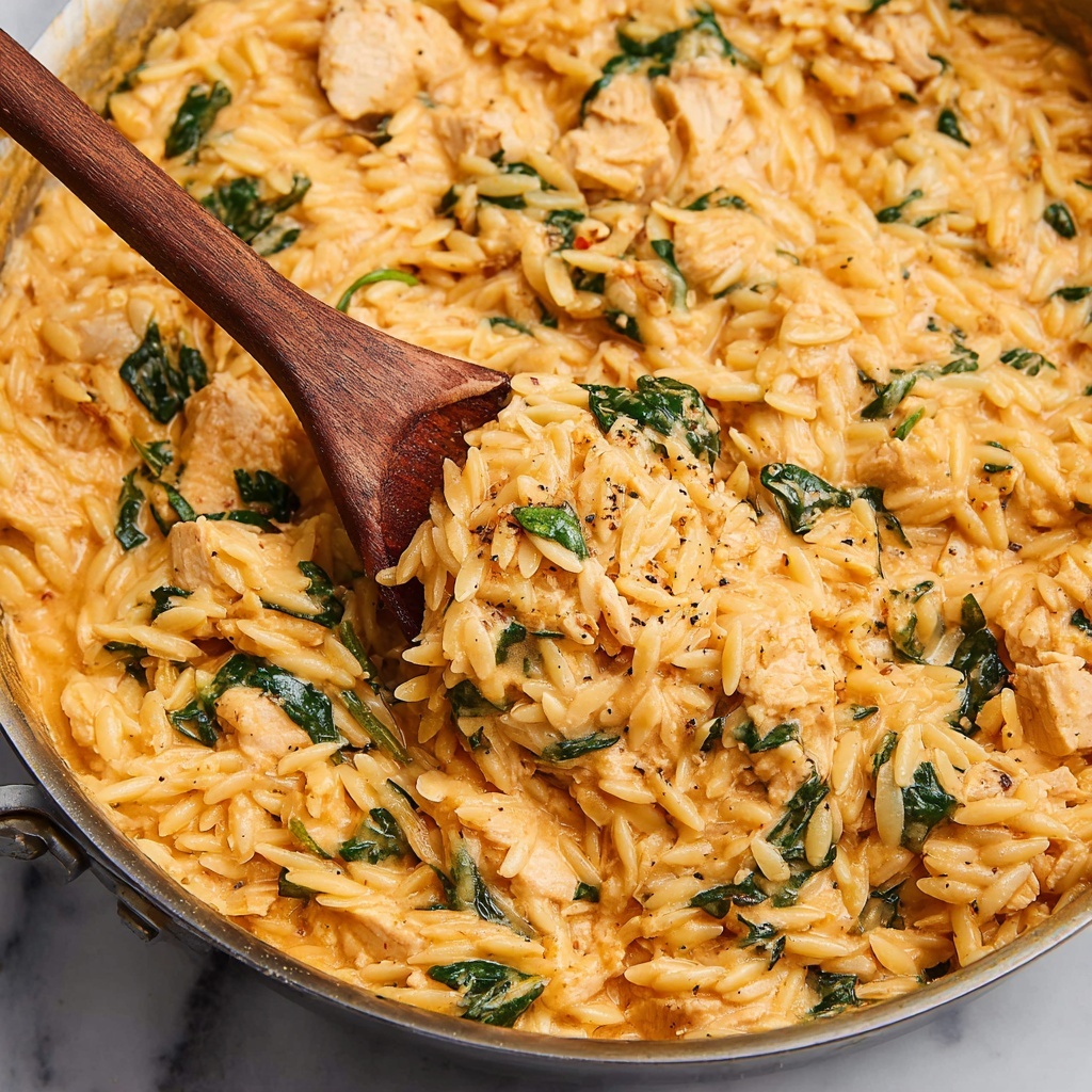 Creamy Chicken Orzo Recipe - Recipe Image