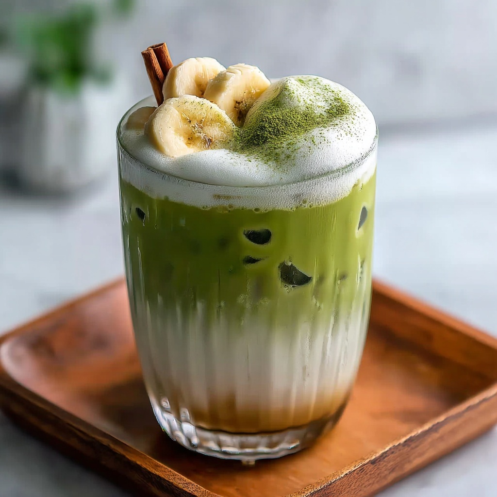 Creamy Easy Banana Matcha Latte for a Refreshing Boost Recipe - Recipe Image