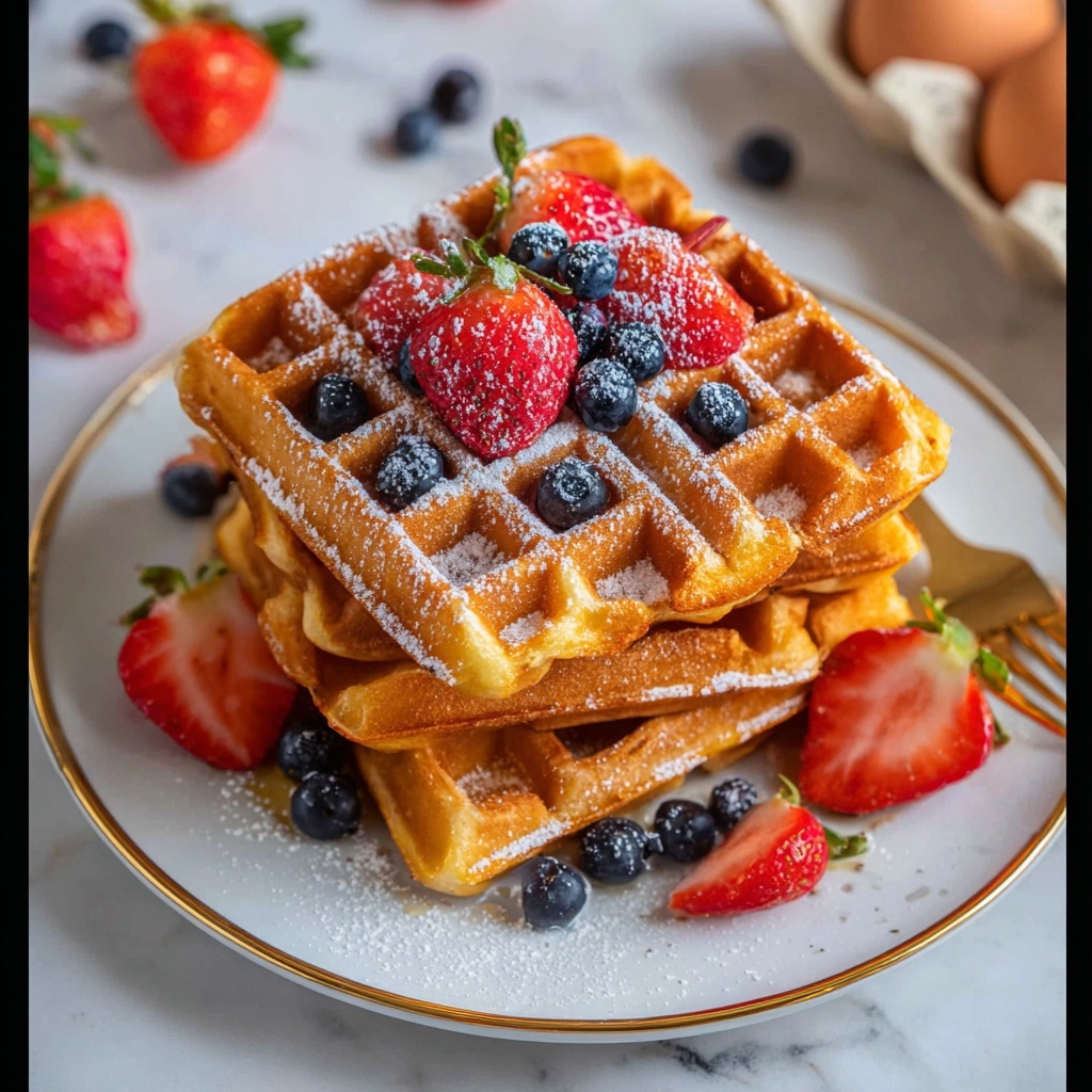 Cottage Cheese Waffles Recipe - Recipe Image