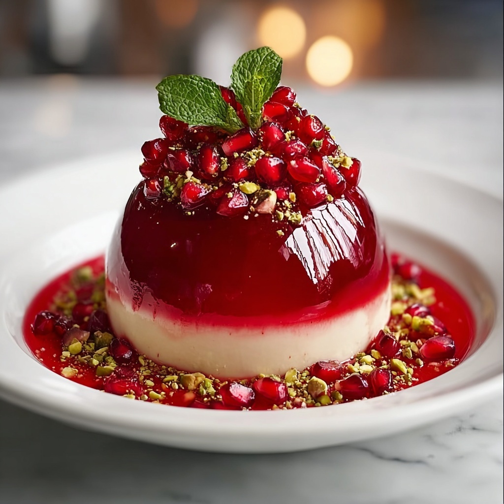 Pomegranate Mousse Dome Recipe - Recipe Image