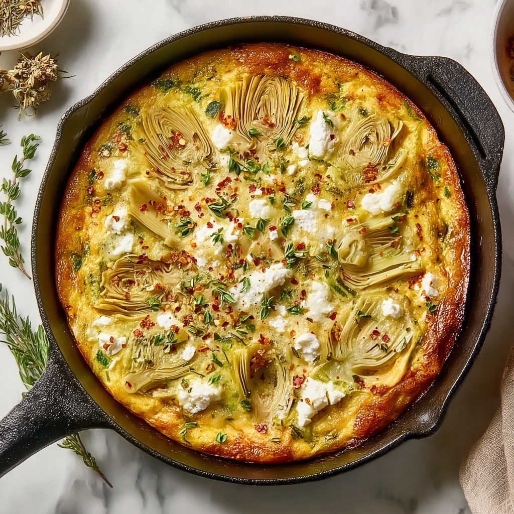Easy Artichoke Leek Frittata Recipe - Recipe Image