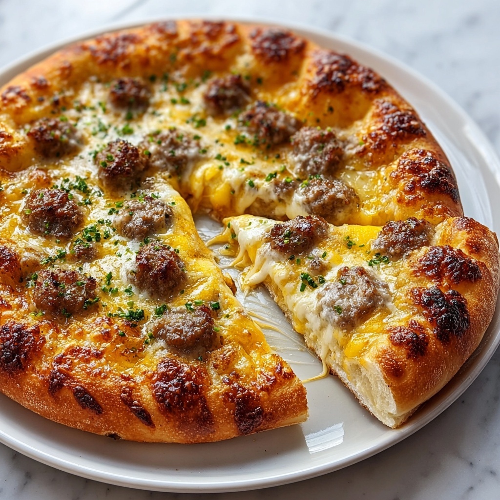 Sausage Gravy Crescent Roll Breakfast Pizza Recipe - Recipe Image