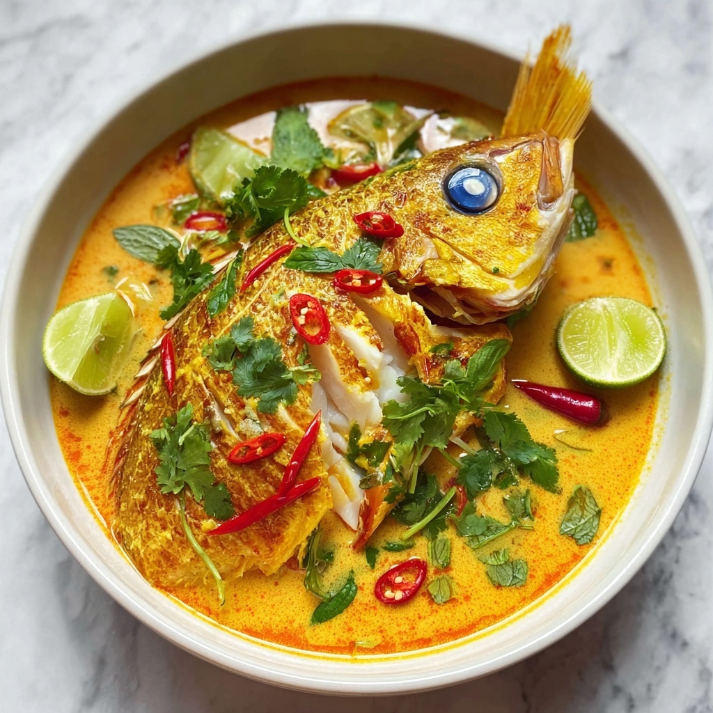 Delicious Thai Red Curry Poached Fish for Cozy Nights Recipe - Recipe Image