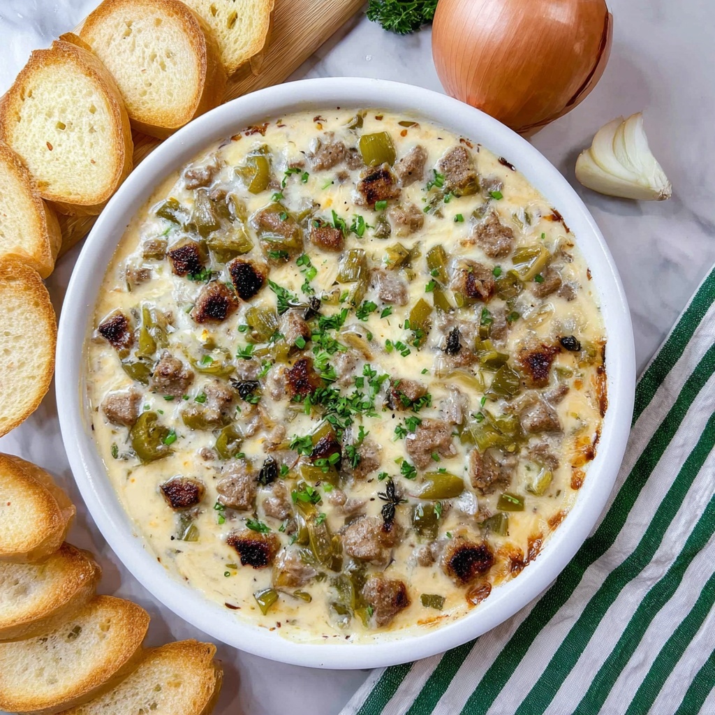 Philly Cheesesteak Dip Recipe - Recipe Image