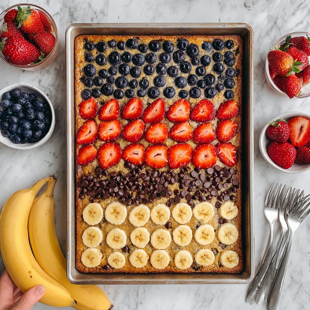 Sheet Pan Pancakes with Fresh Fruits and Chocolate Chips Recipe - Recipe Image