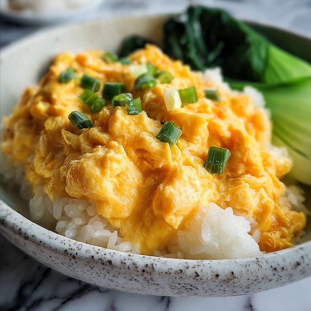 Miso Scrambled Eggs with Bok Choy Recipe - Recipe Image