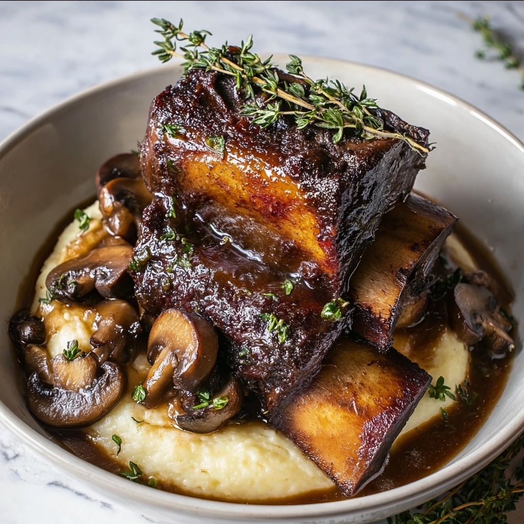 Creamy Mushroom Herb–Braised Beef Short Ribs for Cozy Nights Recipe - Recipe Image